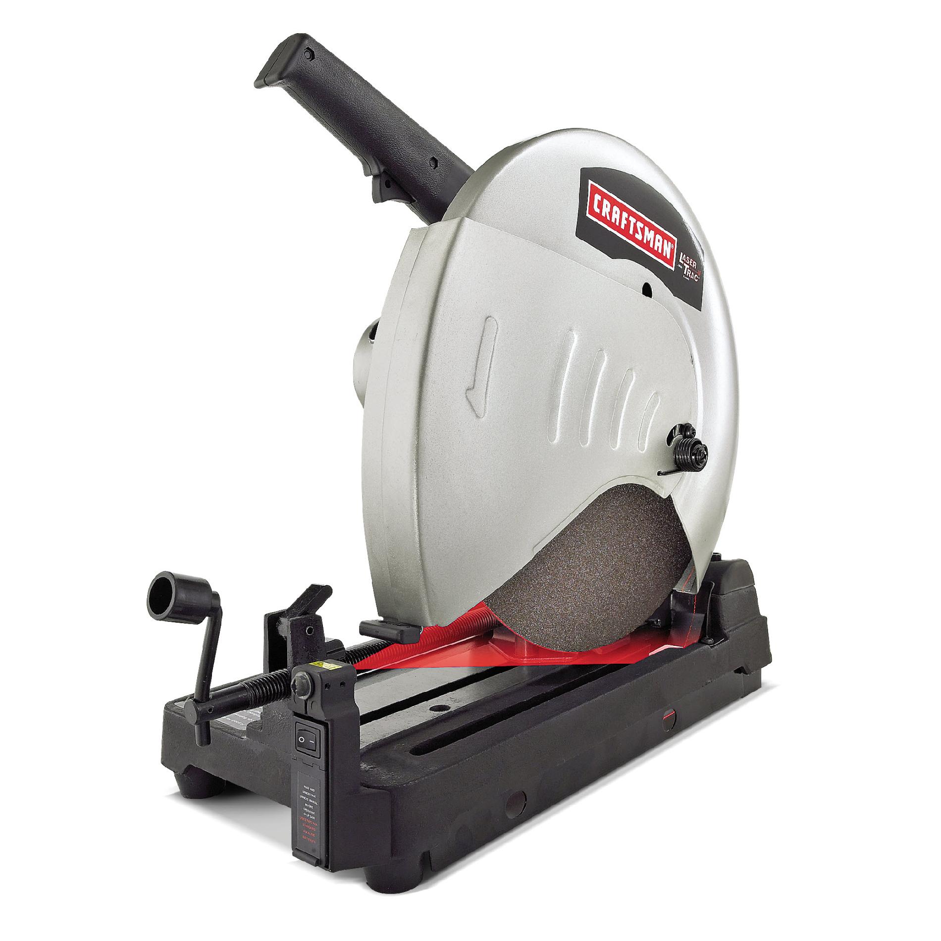 Craftsman 14'' Abrasive Chop Saw with Laser Trac 28291 Cast Iron Table ...